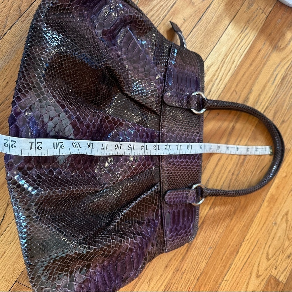 Authentic Jane August Genuine Python Satchel | Pu… - image 4